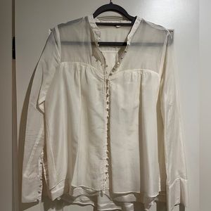 Free People gauzy peasant top - M